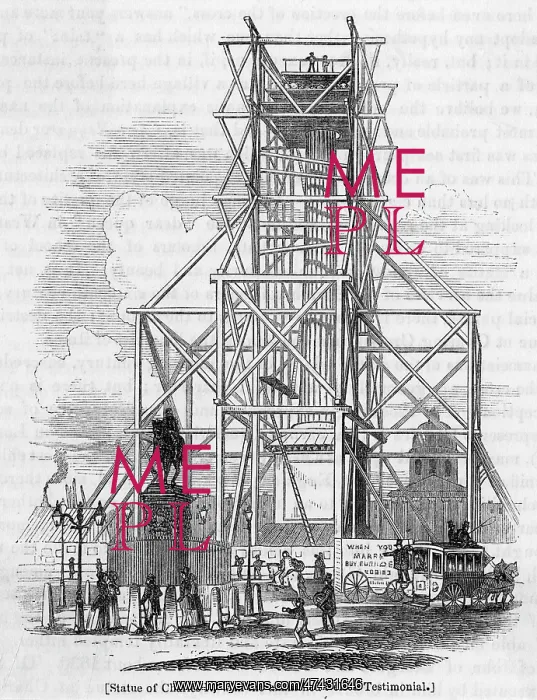 : Nelson's Column being erected 1842 : Nelson's Column being erected 1842