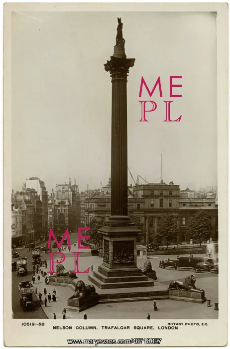 : Nelson's Column - Trafalgar Square, London : Nelson's Column - Trafalgar Square, London