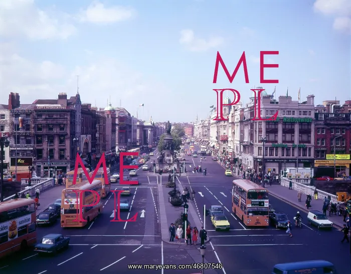: Nelson's Pillar, O'Connell Street and Bridge, Dublin : Nelson's Pillar, O'Connell Street and Bridge, Dublin