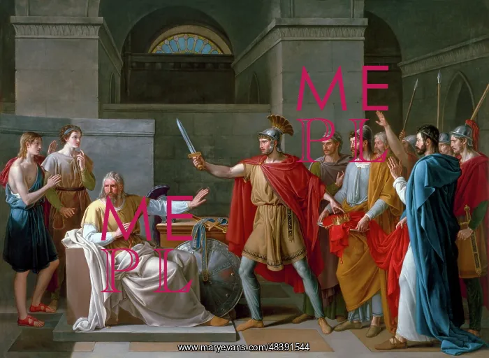: Neoclassical painting of the Visigoth king Wamba : Neoclassical painting of the Visigoth king Wamba