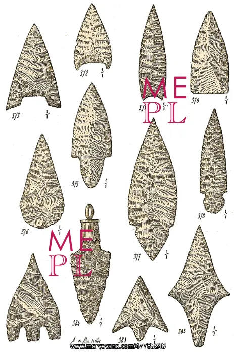  : Neolithic and Bronze Age Arrowheads, Artwork