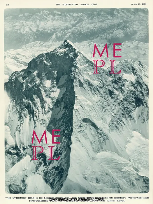 : NEPAL / EVEREST APRIL 1933 : NEPAL / EVEREST APRIL 1933