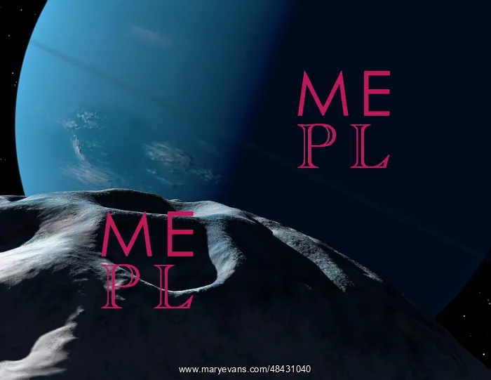 : Neptune seen from the surface of its tiny moon, Naiad : Neptune seen from the surface of its tiny moon, Naiad