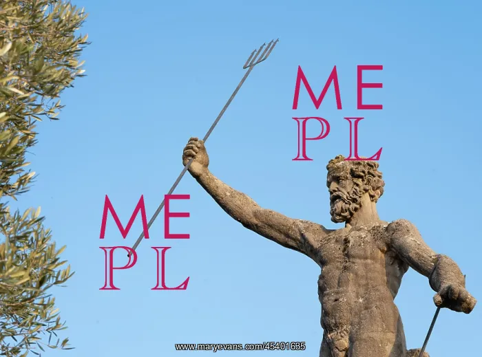 : Neptune statue, Gardens, Isola Bella, Lake Maggiore : Neptune statue, Gardens, Isola Bella, Lake Maggiore