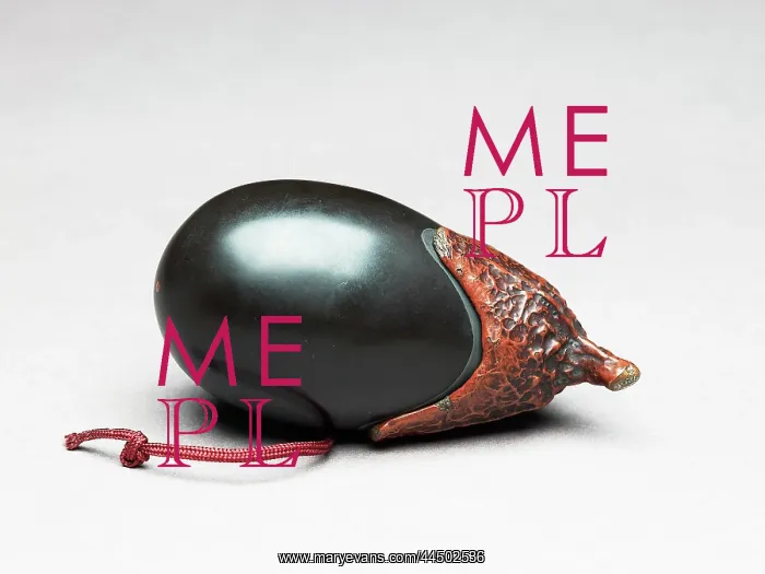 : Netsuke in the form of an aubergine : Netsuke in the form of an aubergine
