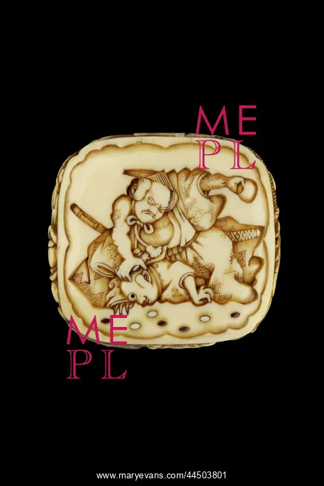 : Netsuke - ryusa type - retainer of Minamoto no Yorimitsu : Netsuke - ryusa type - retainer of Minamoto no Yorimitsu