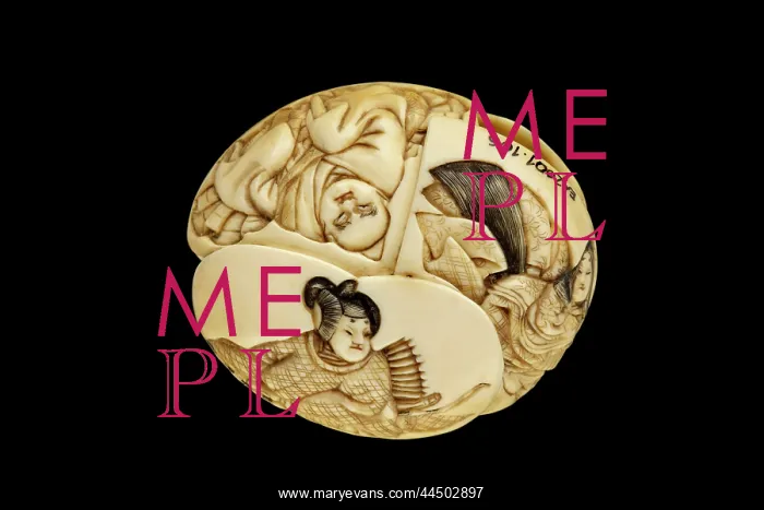 : Netsuke - ryusa type - the rokkasen, or six immortal poets : Netsuke - ryusa type - the rokkasen, or six immortal poets