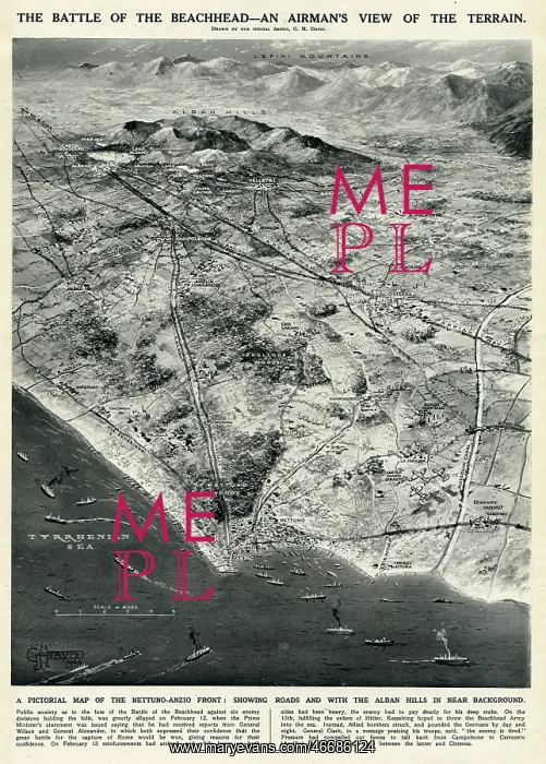 : Nettuno-Anzio Front, Italy, by G. H. Davis : Nettuno-Anzio Front, Italy, by G. H. Davis