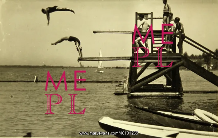 : Neufeld at the Leitha, B: diving tower in : Neufeld at the Leitha, B: diving tower in
