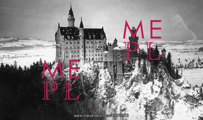 : Neuschwanstein Castle in winter, 1931 : Neuschwanstein Castle in winter, 1931