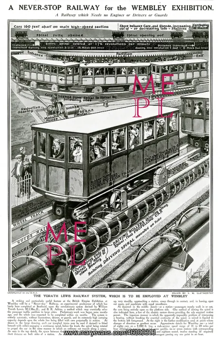 : Never-stop railway at British Empire Exhibition 1924 : Never-stop railway at British Empire Exhibition 1924