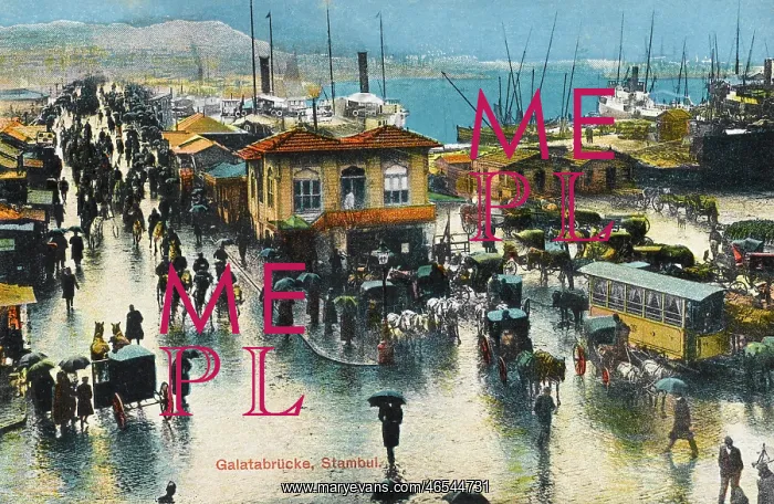 : New Bridge (Galata Bridge) in the rain : New Bridge (Galata Bridge) in the rain