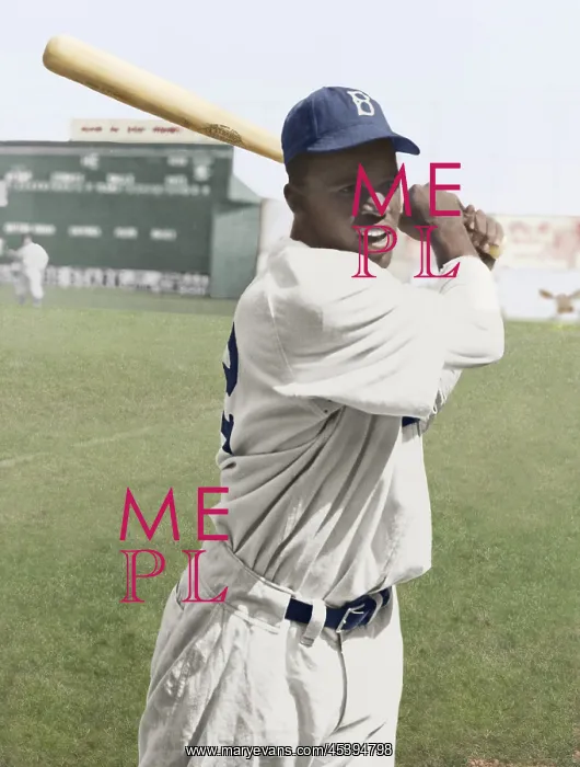 : New Brooklyn Dodgers first baseman, Jackie Robinson : New Brooklyn Dodgers first baseman, Jackie Robinson