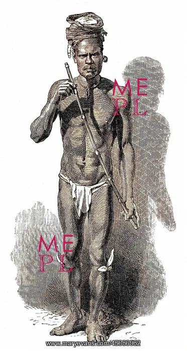  : A New Caledonian flute player, c. 1870