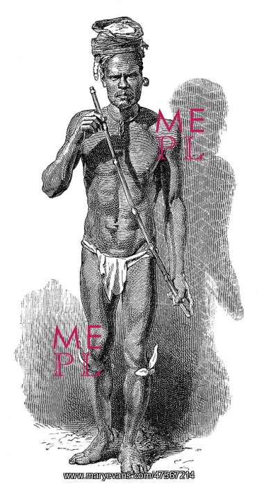  : A New Caledonian flute player, c. 1870