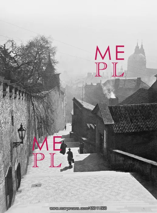 : New castle steps in Prague, 1936 : New castle steps in Prague, 1936