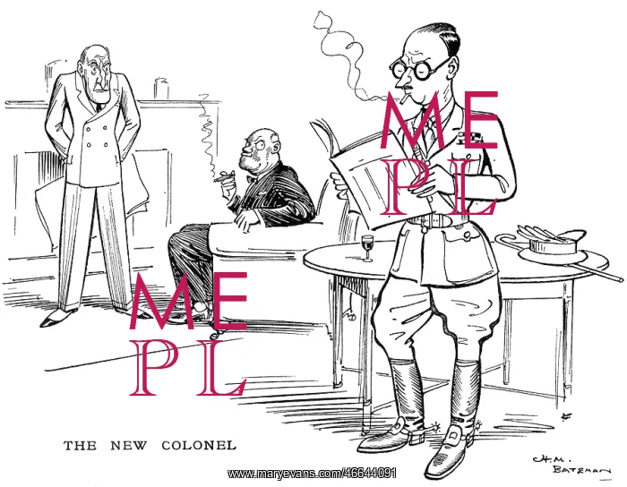 : The New Colonel by H. M. Bateman : The New Colonel by H. M. Bateman