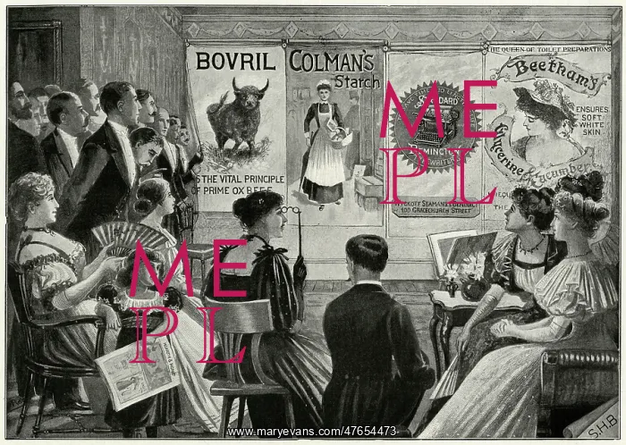 : New craze for artistic posters 1896 : New craze for artistic posters 1896