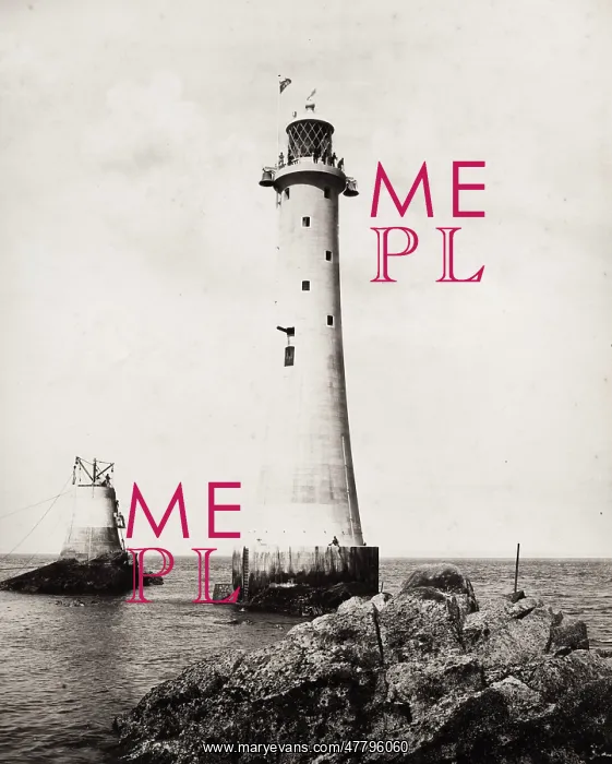 : The new Eddystone Lighthouse after completion, c.1890 : The new Eddystone Lighthouse after completion, c.1890