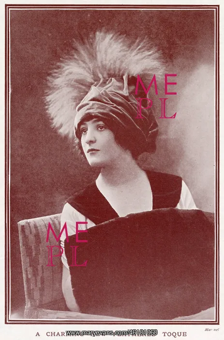 : New feathered toque hat 1911 : New feathered toque hat 1911
