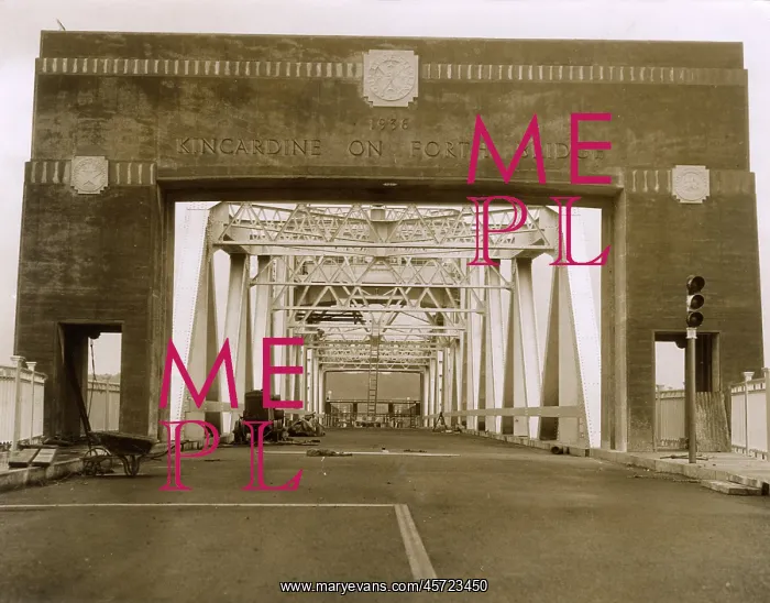 : New Forth Road Bridge - just before opening - October, 1936 : New Forth Road Bridge - just before opening - October, 1936