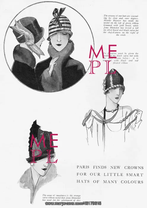: Some new hat styles from Marthe Regnier and Jane : Some new hat styles from Marthe Regnier and Jane