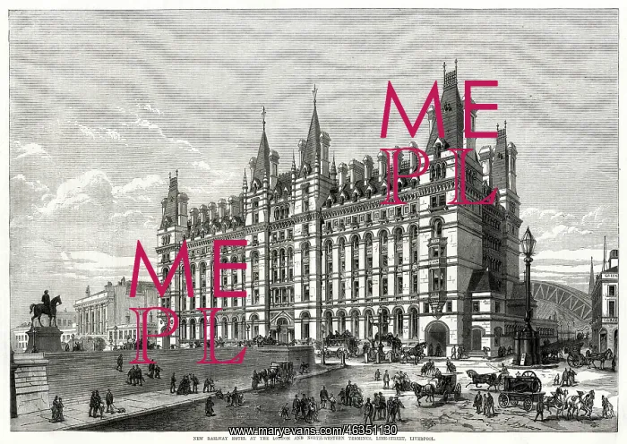 : New hotel in Liverpool 1870 : New hotel in Liverpool 1870