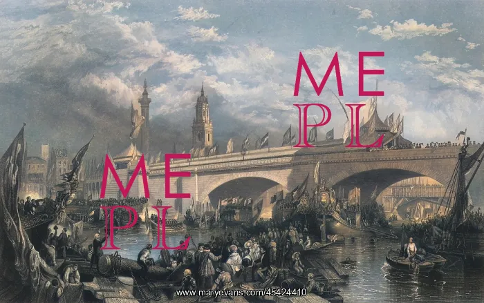 : NEW LONDON BRIDGE 1831 : NEW LONDON BRIDGE 1831