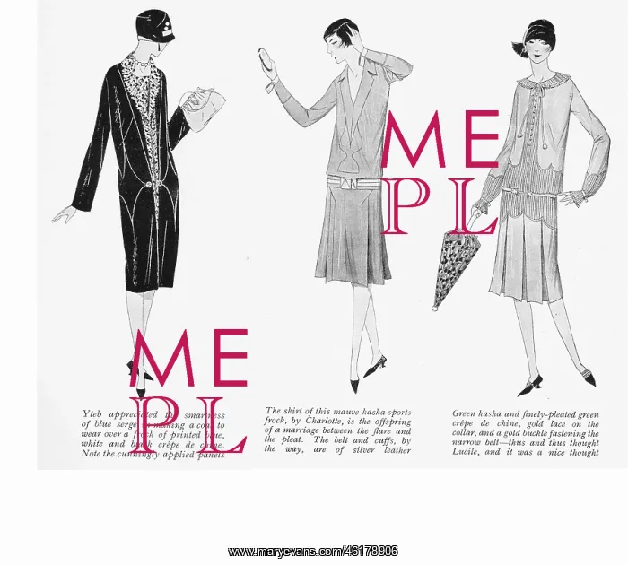 : Three new Parisian outfits, 1926 : Three new Parisian outfits, 1926