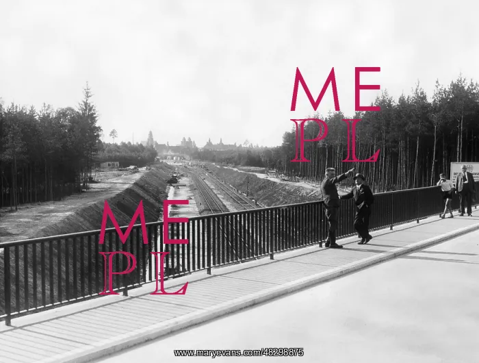 : New railway line in Nuremberg, 1937 : New railway line in Nuremberg, 1937