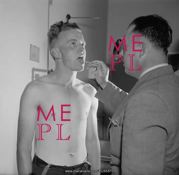 : New recruit to the U.S. Army during his physical : New recruit to the U.S. Army during his physical