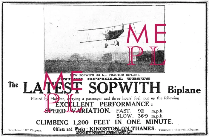 : The New Sopwith 80HP Tractor Biplane : The New Sopwith 80HP Tractor Biplane