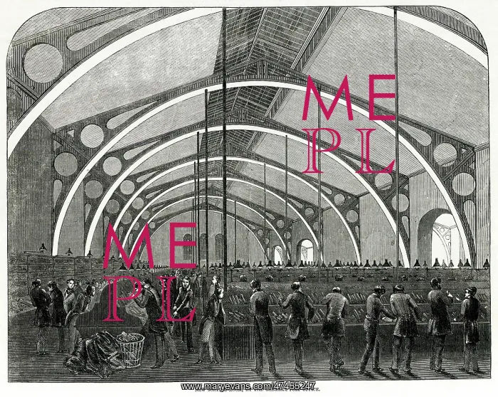 : New sorting-room at General Post Office 1846 : New sorting-room at General Post Office 1846