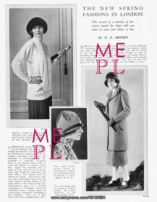 : The new Spring fashions in London, 1925 with models : The new Spring fashions in London, 1925 with models