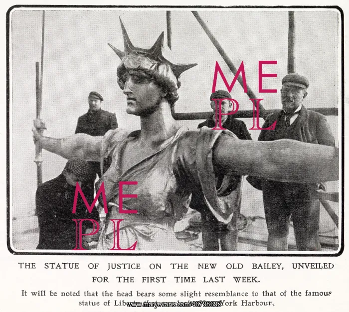 : New Statue of Justice Unveiled 1906 : New Statue of Justice Unveiled 1906