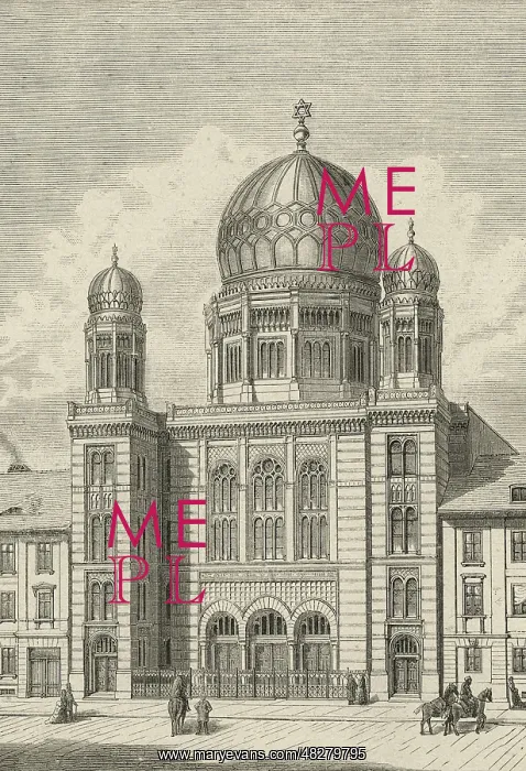 : New Synagogue in Berlin, around 1880 : New Synagogue in Berlin, around 1880