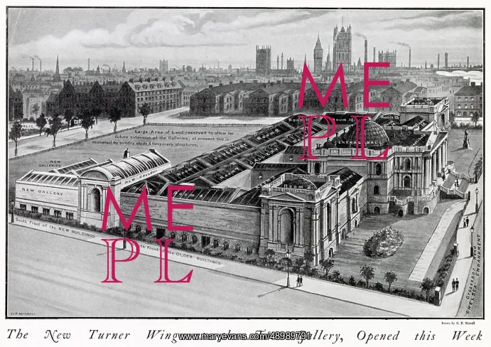 : New Turner Wing at the Tate Gallery 1910 : New Turner Wing at the Tate Gallery 1910