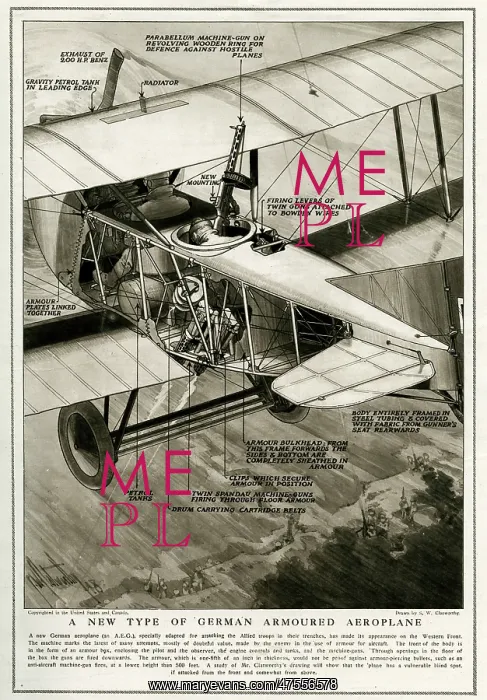 : New type of German armoured aeroplane 1918 : New type of German armoured aeroplane 1918