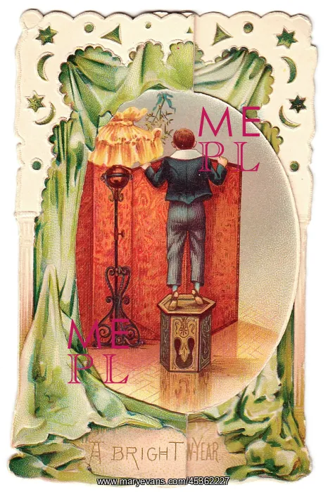 : New Year card in the form of a folding screen : New Year card in the form of a folding screen