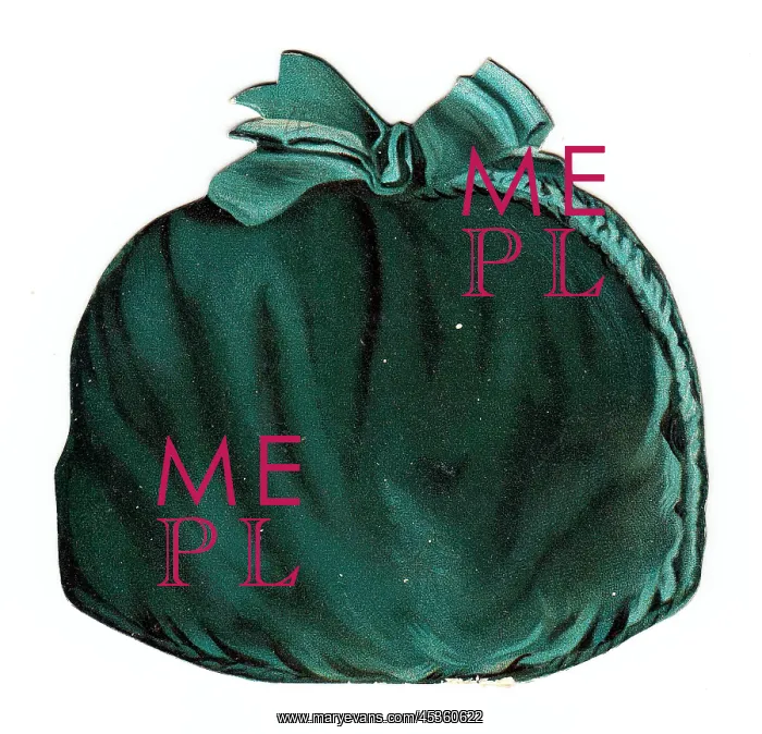 : New Year card in the shape of a purse : New Year card in the shape of a purse