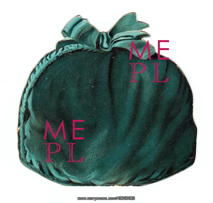 : New Year card in the shape of a purse : New Year card in the shape of a purse