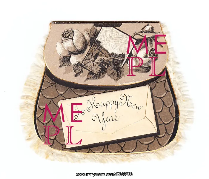 : New Year card in the shape of a purse