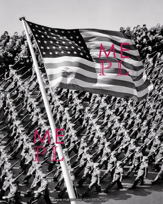 : New York City Pattern of Marching Men Troops with : New York City Pattern of Marching Men Troops with