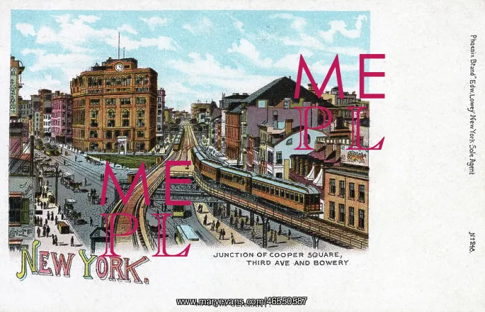 : New York - Cooper Square, 3rd Avenue and Bowery : New York - Cooper Square, 3rd Avenue and Bowery