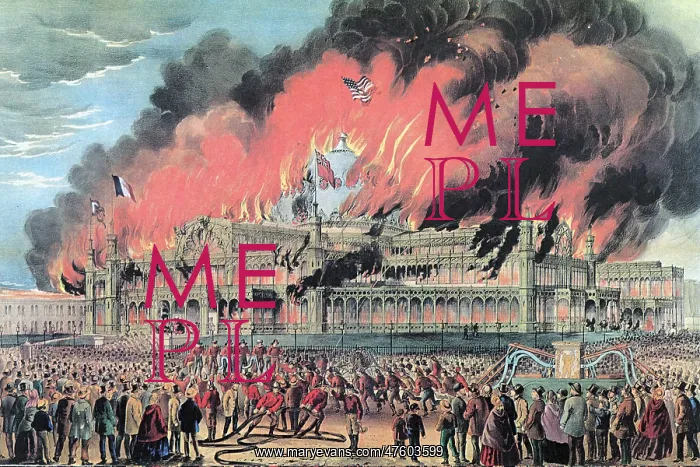 : New York Crystal Palace Fire, 1858 : New York Crystal Palace Fire, 1858