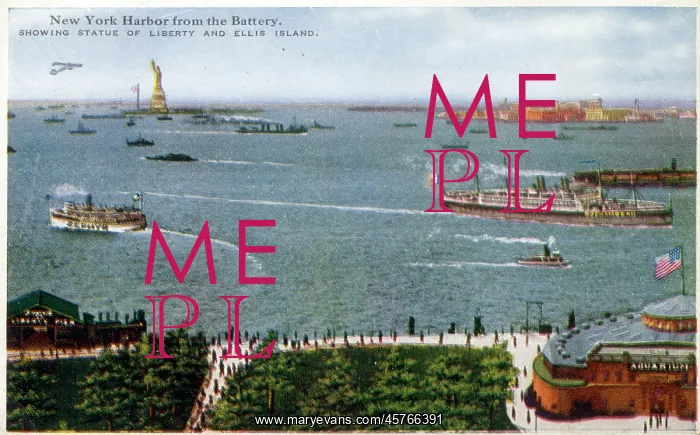 : New York Harbour viewed from The Battery : New York Harbour viewed from The Battery