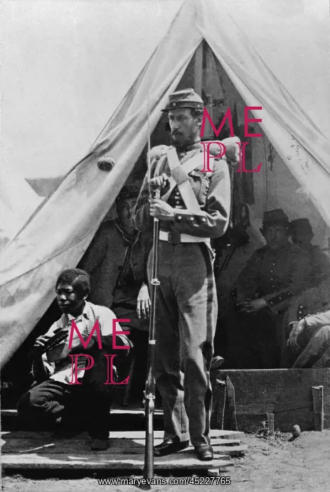 : A New York State soldier poses before his ? : A New York State soldier poses before his ?