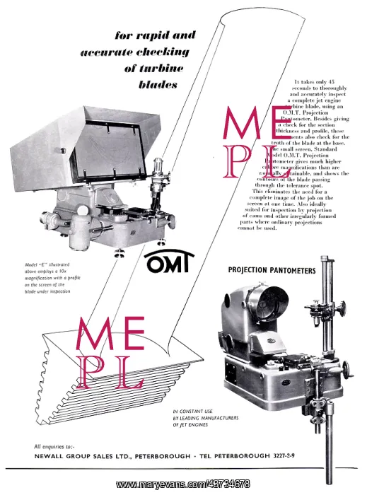 : Newall OMT Projection Pantometer 1954 : Newall OMT Projection Pantometer 1954