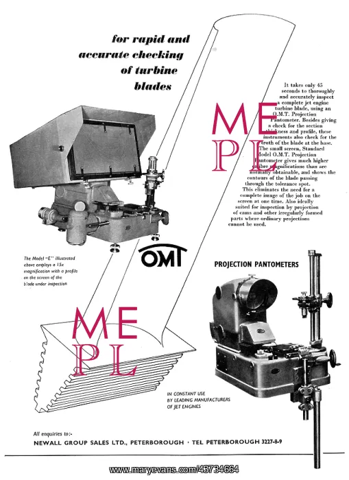 : Newall OMT Projection Pantometer : Newall OMT Projection Pantometer