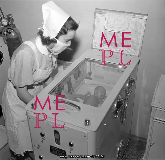 : Newborn in incubator : Newborn in incubator